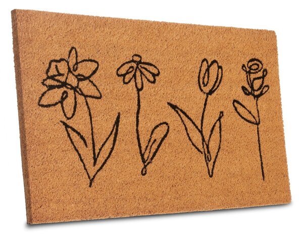 Covoraș de intrare din fibre de nucă de cocos 40x70 cm Wildflowers – Hanse Home
