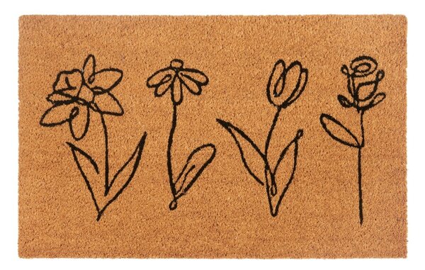 Covoraș de intrare din fibre de nucă de cocos 40x70 cm Wildflowers – Hanse Home