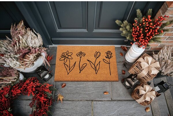 Covoraș de intrare din fibre de nucă de cocos 40x70 cm Wildflowers – Hanse Home