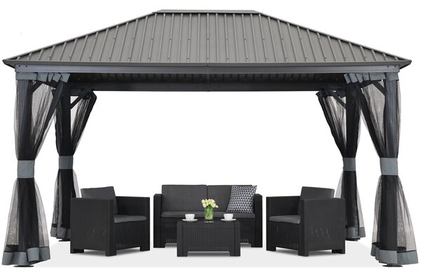 Foișor metalic Sardinia Premium 3x6 Garden Point antracit
