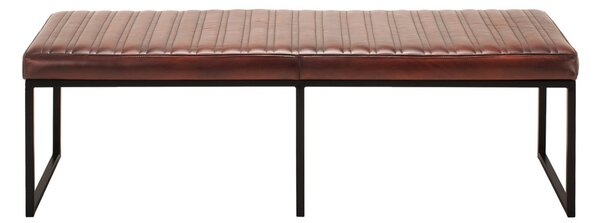 Bancă din piele Nomad Ribbed Space U Verde britanic / 130 cm