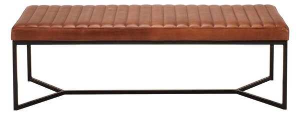 Bancă din piele Nomad Ribbed Space X IndigoBlue / 90 cm