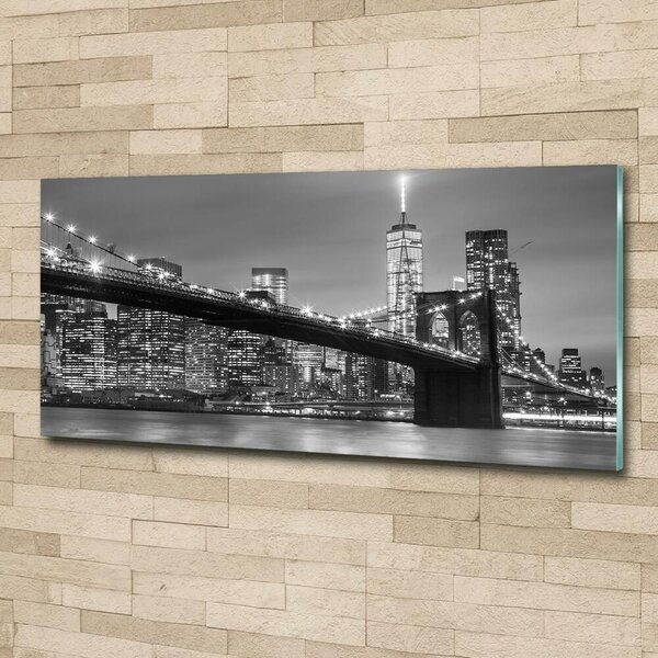 Fotografie imprimată pe sticlă New York, pe timp de noapte