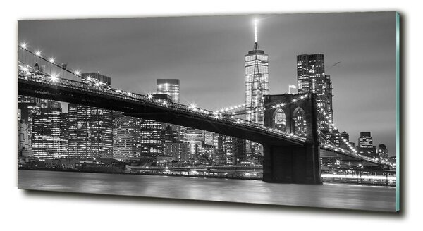 Fotografie imprimată pe sticlă New York, pe timp de noapte