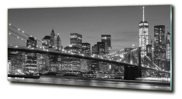 Imagine de sticlă Manhattan pe timp de noapte