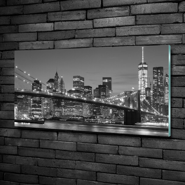 Imagine de sticlă Manhattan pe timp de noapte