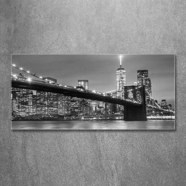 Fotografie imprimată pe sticlă New York, pe timp de noapte