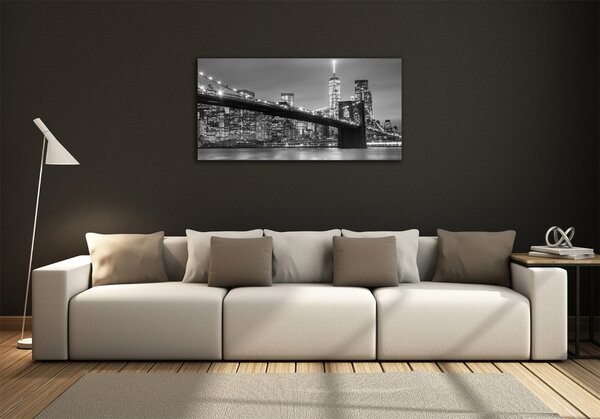 Fotografie imprimată pe sticlă New York, pe timp de noapte