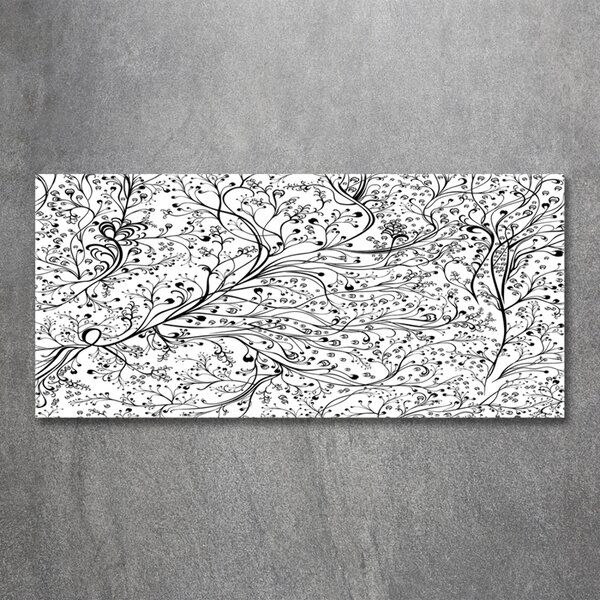 Tablou pe pe sticlă ramuri întrepătrunse