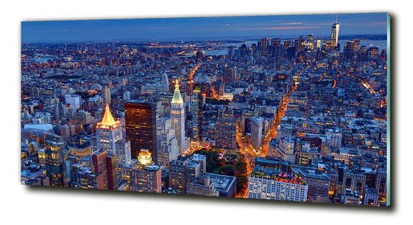 Imagine de sticlă Manhattan pe timp de noapte