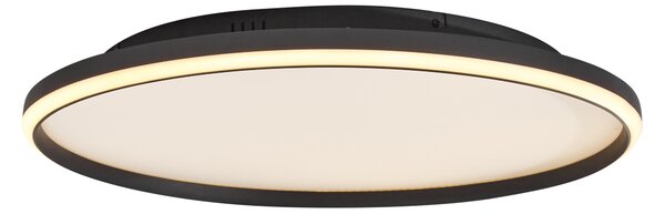 Plafonieră de design neagră cu alb, incl. LED, cu 3 trepte de intensitate luminoasă - Xavi
