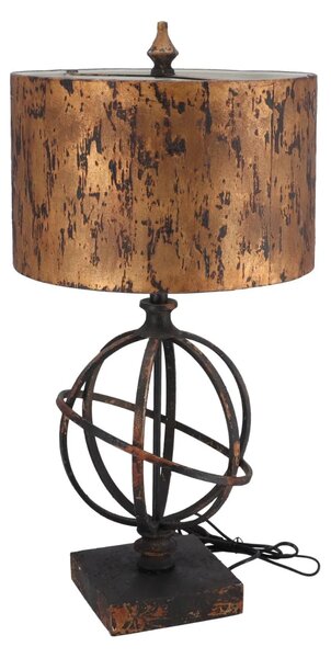 Lampa de masa Sfera stil industrial metal si rasina h 67 cm