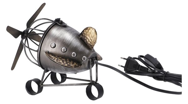 Lampa de masa Stil Industrial Avion h 23 cm