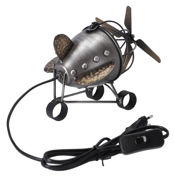 Lampa de masa Stil Industrial Avion h 23 cm