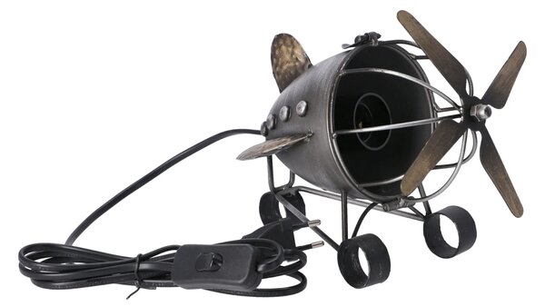 Lampa de masa Stil Industrial Avion h 23 cm