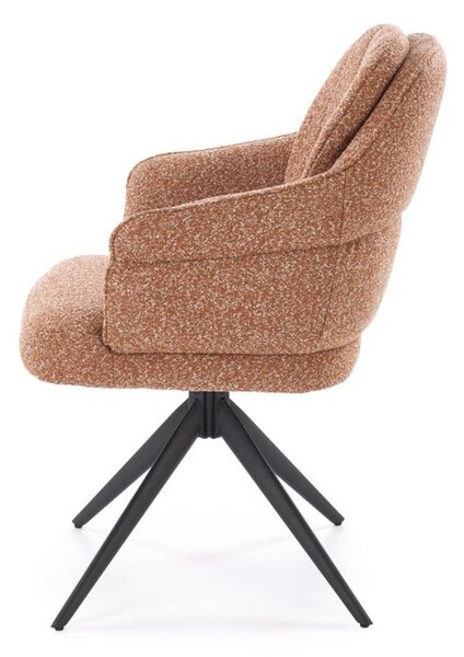 Scaun pivotant K570 roșcat, bouclé