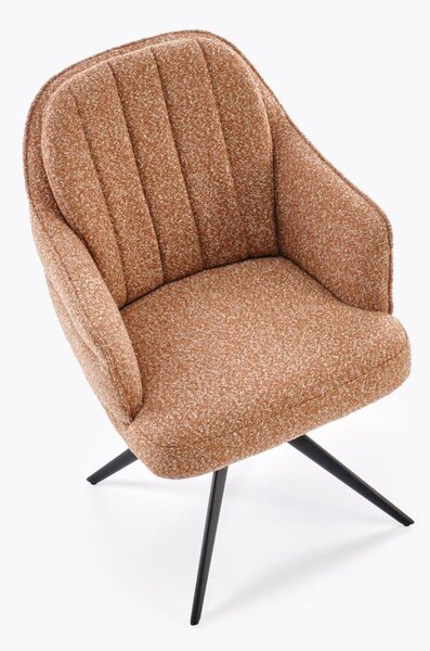 Scaun pivotant K570 roșcat, bouclé