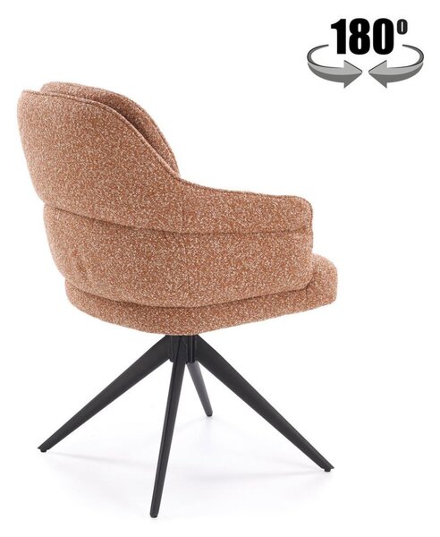 Scaun pivotant K570 roșcat, bouclé