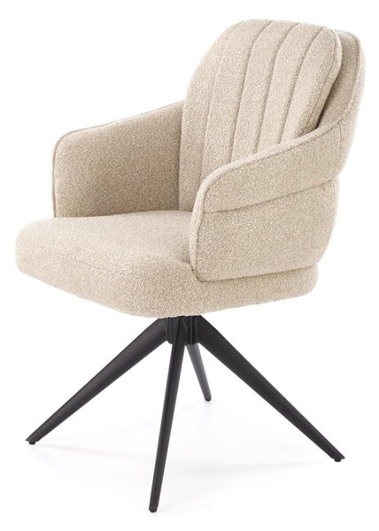 Scaun pivotant K570 bej, bouclé