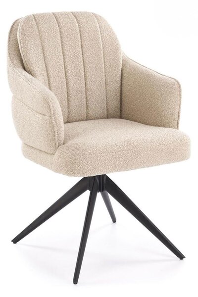 Scaun pivotant K570 bej, bouclé