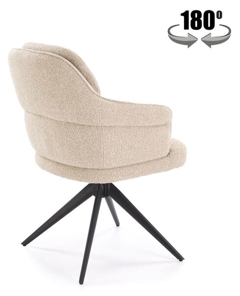 Scaun pivotant K570 bej, bouclé