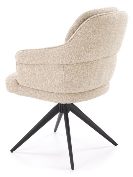 Scaun pivotant K570 bej, bouclé