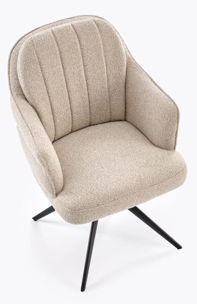 Scaun pivotant K570 bej, bouclé
