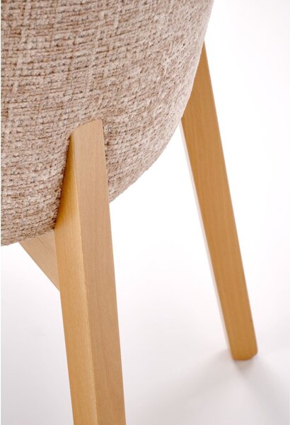 Scaun de dining Basso bej/stejar natural
