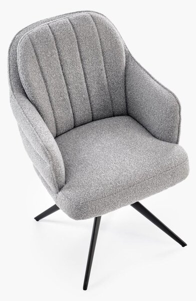 Scaun pivotant K570 gri, bouclé