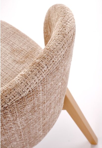 Scaun de dining Basso bej/stejar natural