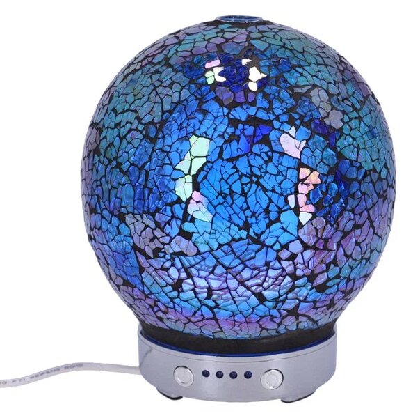 Lampa de masa cu Difuzor aromaterapie Mozaic Blu h 16 cm
