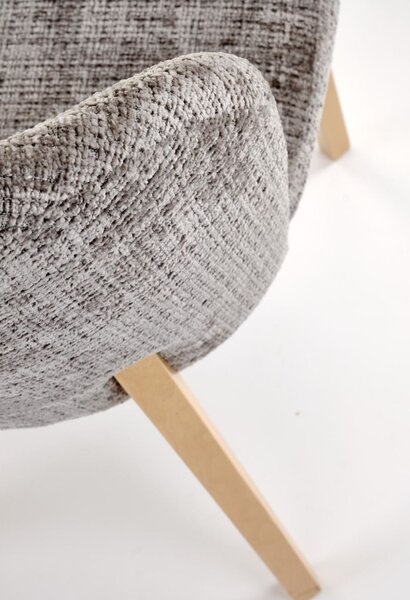 Scaun de dining Basso gri/stejar natural