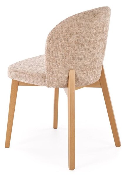 Scaun de dining Basso bej/stejar natural