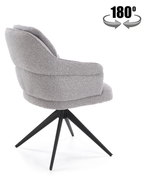 Scaun pivotant K570 gri, bouclé