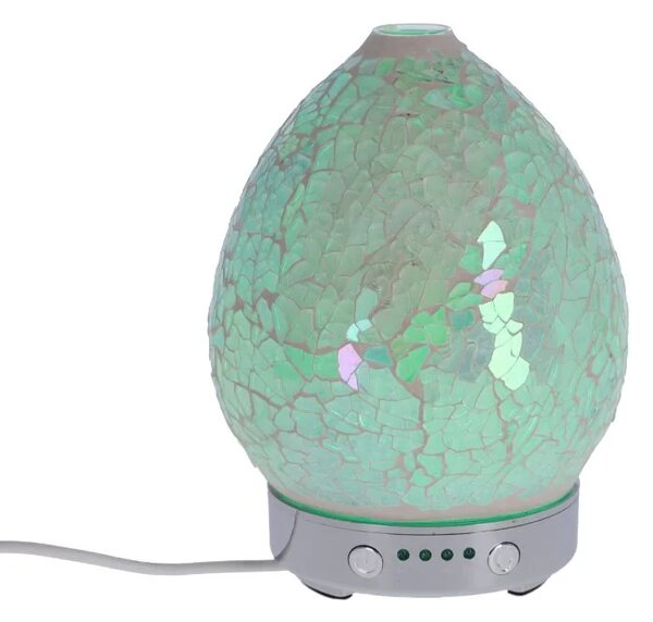 Lampa de masa cu difuzor aromaterapie Mozaic Bianco h 16 cm