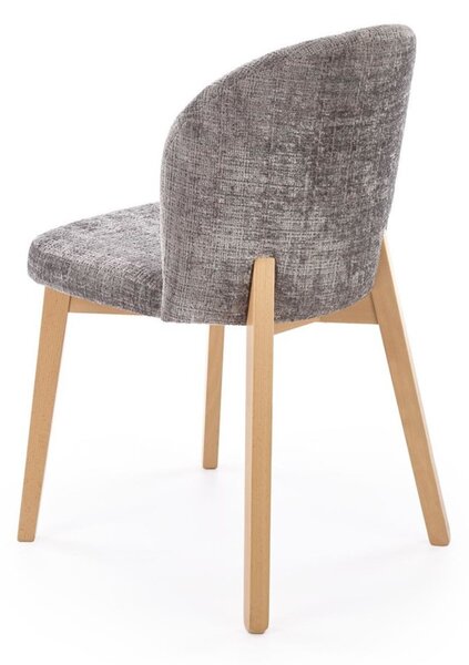 Scaun de dining Basso gri/stejar natural