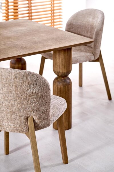 Scaun de dining Basso bej/nuc deschis