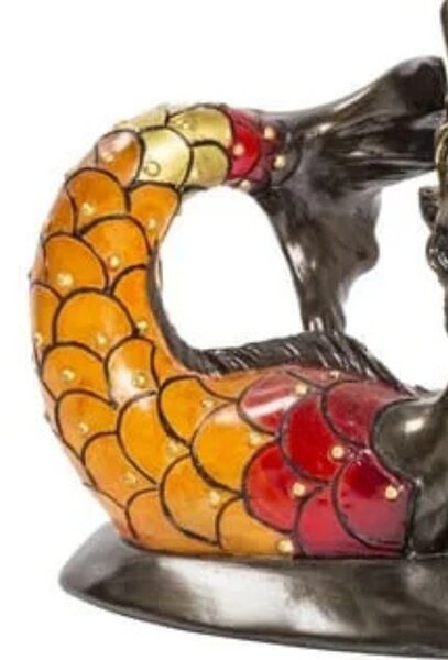 Lampa de masa Tiffany Mermaid h 19 cm