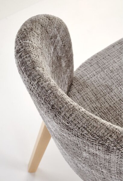 Scaun de dining Basso gri/stejar natural