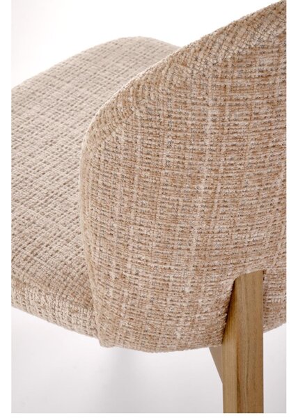 Scaun de dining Basso bej/nuc deschis