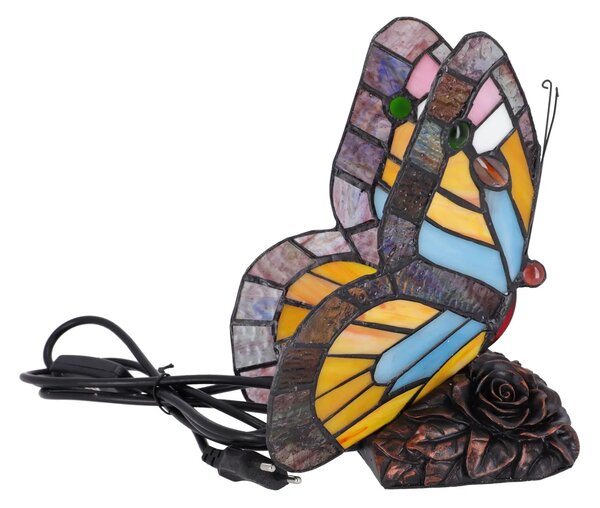 Lampa de masa Tiffany Butterfly h 23 cm