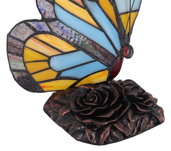 Lampa de masa Tiffany Butterfly h 23 cm