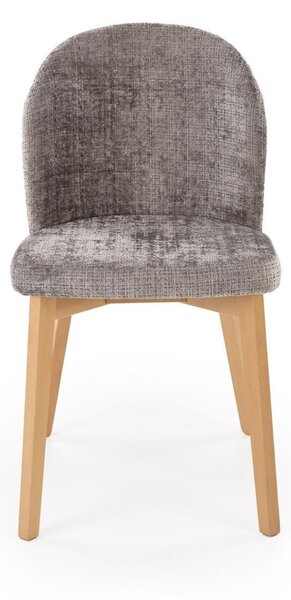 Scaun de dining Basso gri/stejar natural