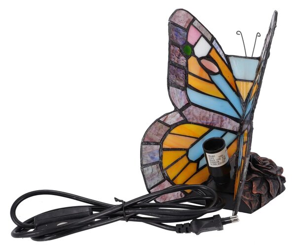 Lampa de masa Tiffany Butterfly h 23 cm