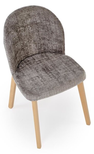 Scaun de dining Basso gri/stejar natural