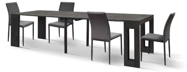 Consola extensibila tip masa Marina - GRI CIMENT - 295 cm/90cm - 12