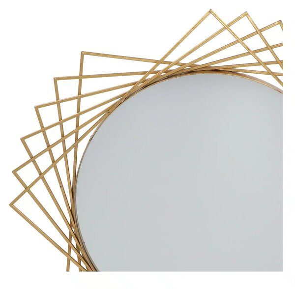 Oglinda geometrica Glam,auriu, ⌀ 85 cm