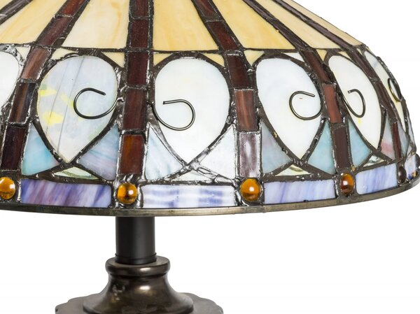 Lampa de masa Tiffany Paun h 72 cm