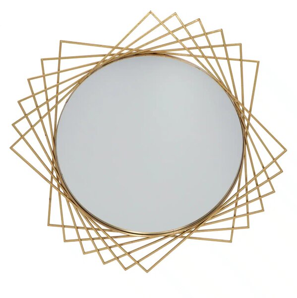 Oglinda geometrica Glam,auriu, ⌀ 85 cm
