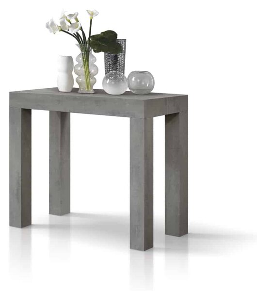 Consola extensibila tip masa ADELLE - GRI CIMENT - 300 cm/90 cm /76 cm - 12
